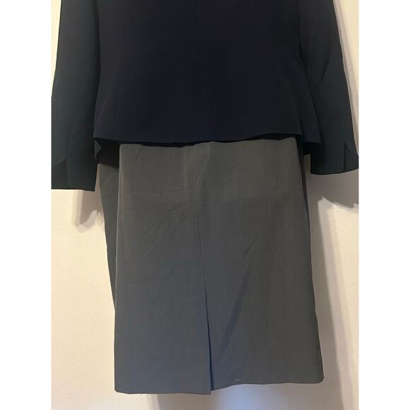NWT 2PC Le Suit Blazer & Dress Size 12 Woman's Blue & Grey outfit - Picture 14 of 16